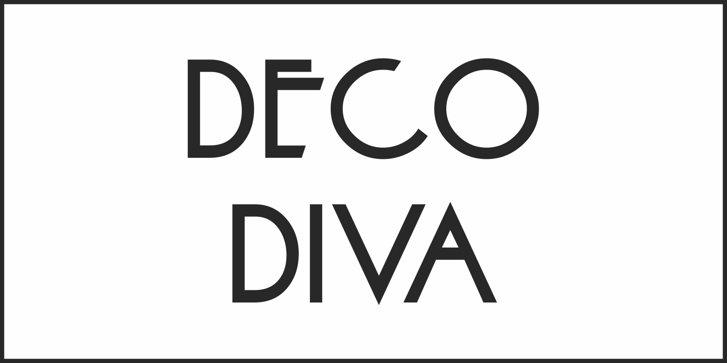 Ejemplo de fuente Deco Diva JNL #5